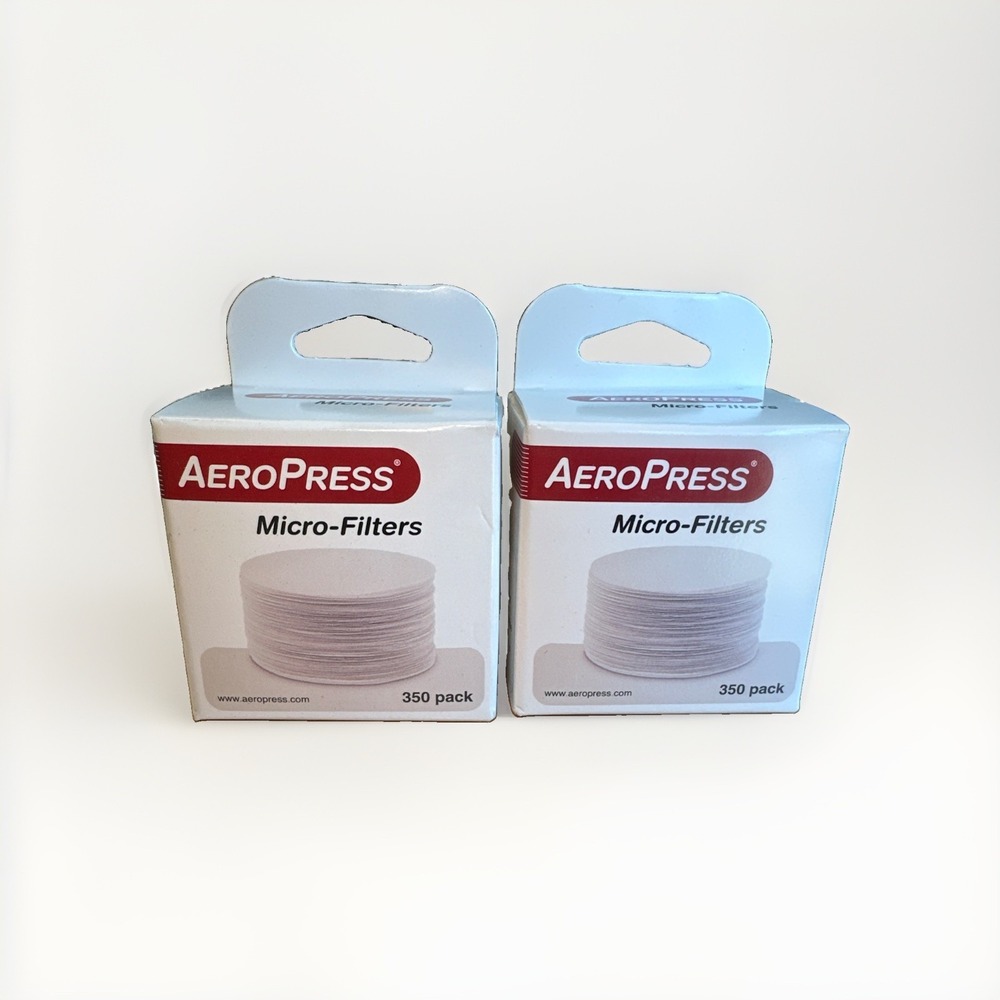 Official AeroPress micro filters 350 pack NEW Lot Of 2 (700 Total Filters)